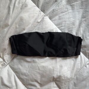 aerie Black Strapless Bandeau bikini top